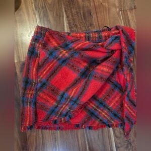 Plaid Red and Blue Women's Skirt Judith March